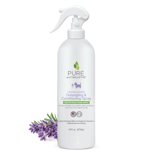 Pure and Natural Pet Calming Lavender Detangling & Conditioning Spray for Dog