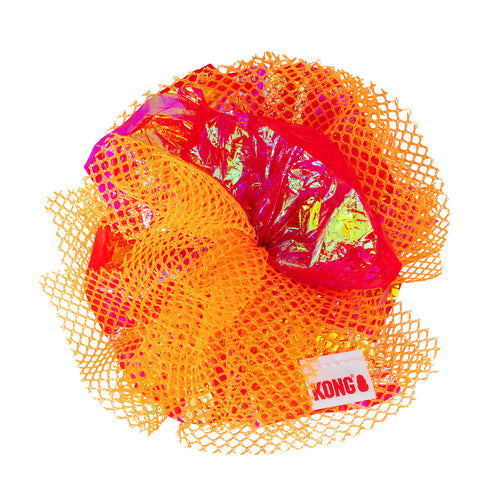 KONG Crackles Fluff Balls 2-Pack, Assorted Colors