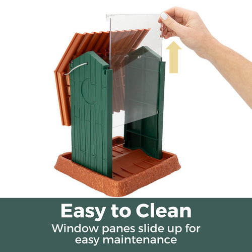North States Village Collection Green Hopper Birdfeeder