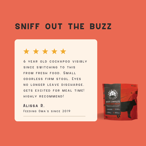 Oma's Pride Woof Complete Dog Recipes (Portion Packs) Beef