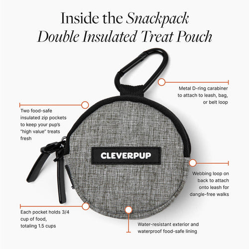 CleverPup Snackpack Double Insulated Dog Treat Pouch