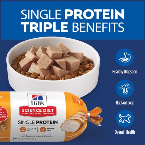 Hill's Science Diet Adult Single Protein Chicken & Brown Rice Recipe Fresh Dog Food Roll