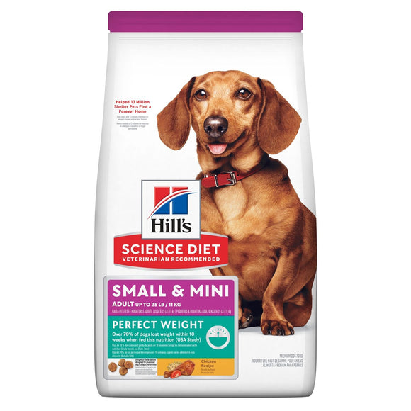 Hill's Science Diet Adult Perfect Weight Small & Mini Chicken Recipe Dog Food